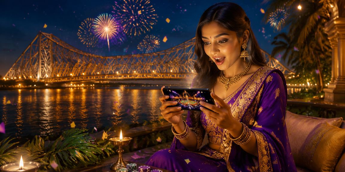 VIP member enjoying a luxurious mobile casino experience in Kolkata